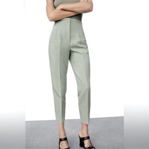 Zara Hugh Waisted Sage Green Pants